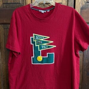 Lacoste Red Crew Neck Shirt